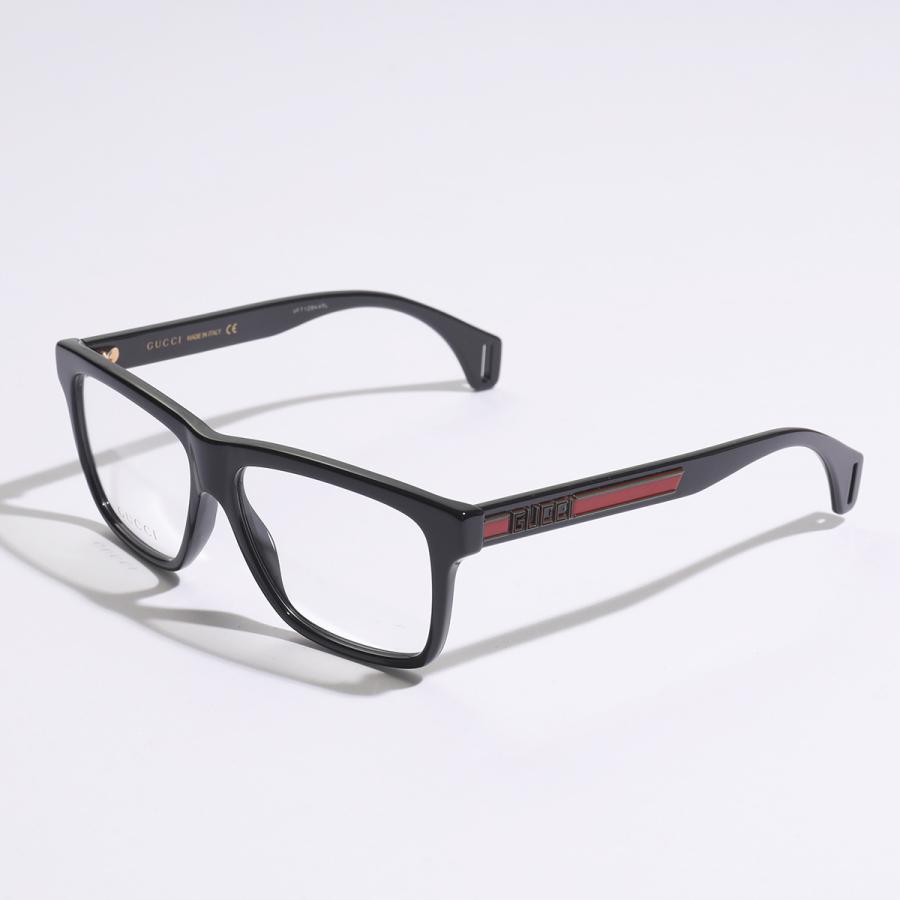 人気GUCCIグッチ ウェリントン眼鏡 イタリア製 ユニセックス ブラック GUCCI（グッチ） メガネ GG0464O レディース ウェリントン型 黒縁