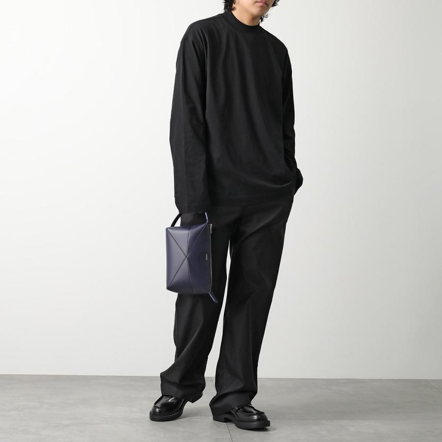 LOEWE ロエベ パズルフォルド ウォッシュバッグ レザー ブラック LOEWE（ロエベ） セカンドバッグ PUZZLE FOLD パズルフォルド