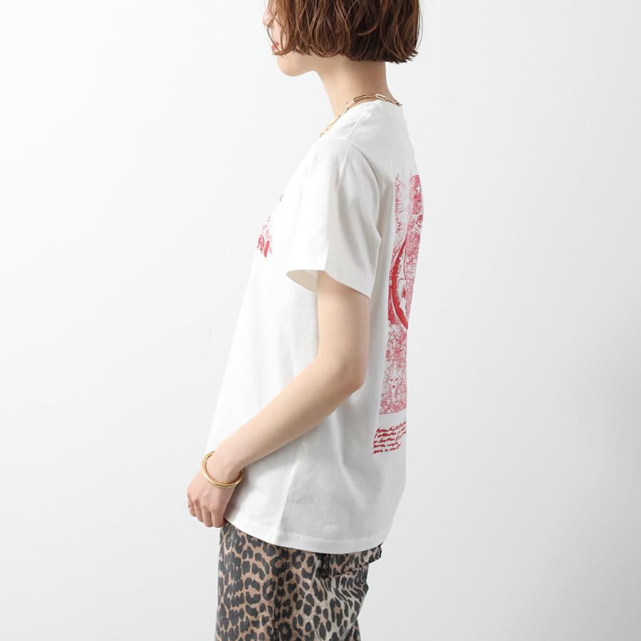 GANNI ガニー 半袖 Tシャツ Basic Jersey Celestial Poster Relaxed T