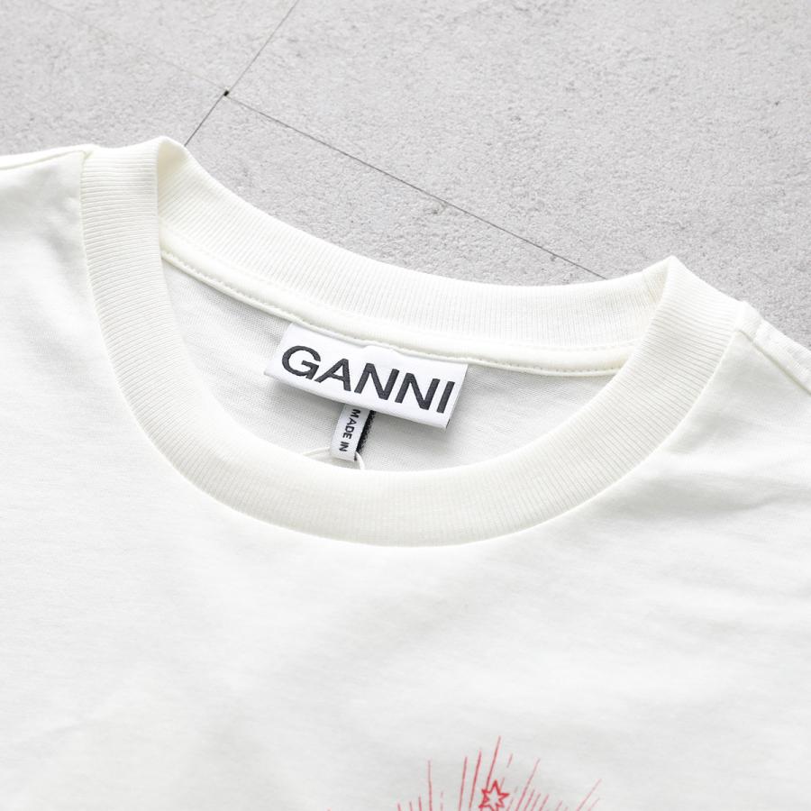 GANNI（ガニー） 半袖 Tシャツ Basic Jersey Celestial Poster Relaxed