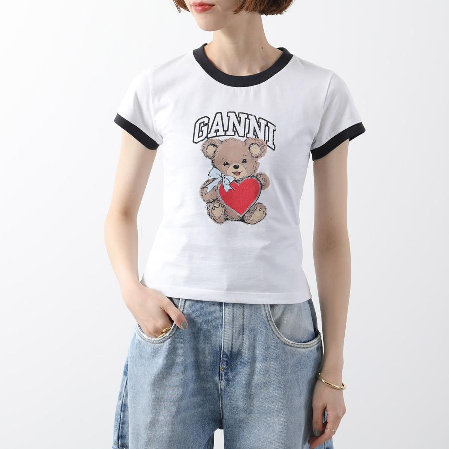 GANNI（ガニー） 半袖 Tシャツ Basic Jersey Bear Small T-shirt T4061