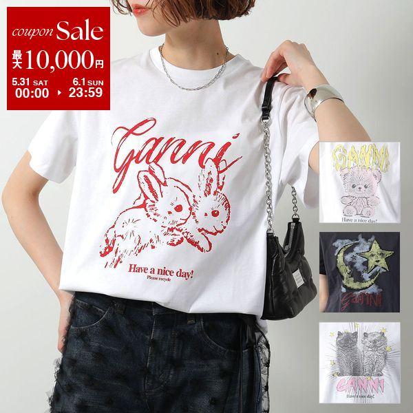 GANNI ガニー 半袖 Tシャツ Basic Jersey Relaxed T-shirt T4058 GANNI ガニー 半袖 Tシャツ Basic Jersey Relaxed T-shirt T4058