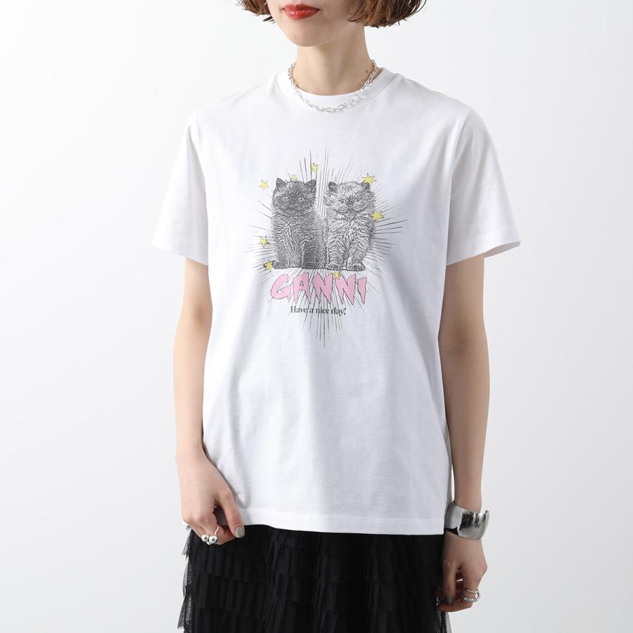 GANNI ガニー 半袖 Tシャツ Basic Jersey Relaxed T-shirt T4058 GANNI ガニー 半袖 Tシャツ Basic Jersey Relaxed T-shirt T4058