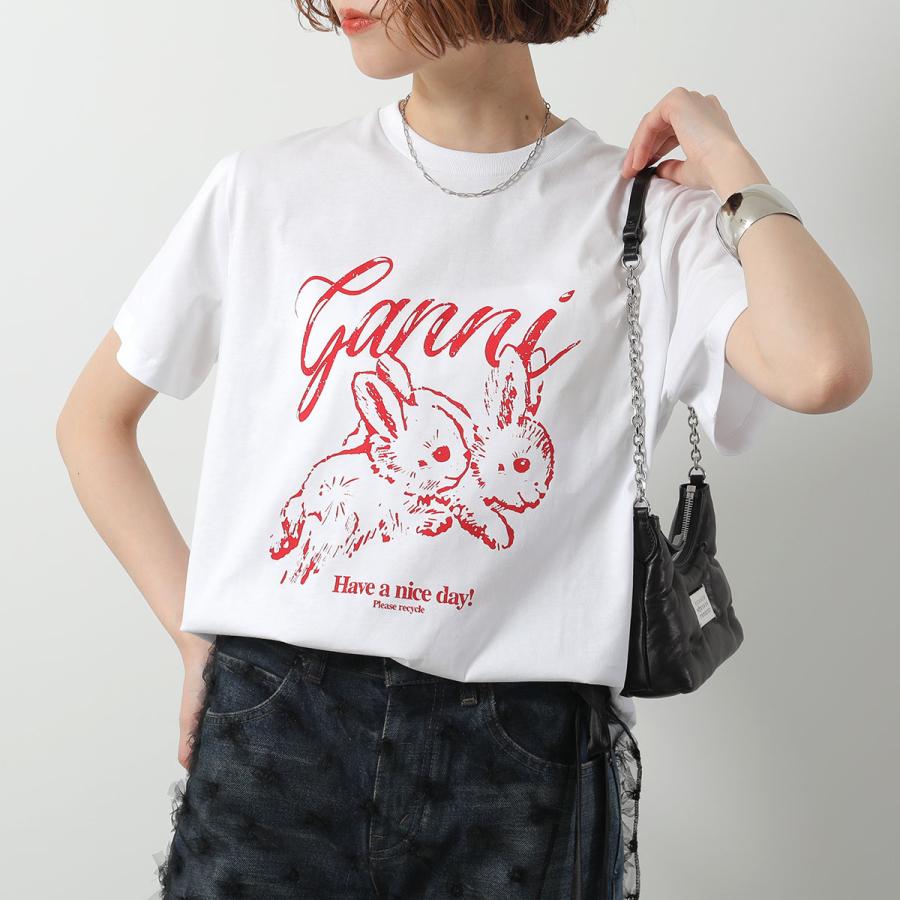 GANNI ガニー 半袖 Tシャツ Basic Jersey Relaxed T-shirt T4058 GANNI ガニー 半袖 Tシャツ Basic Jersey Relaxed T-shirt T4058