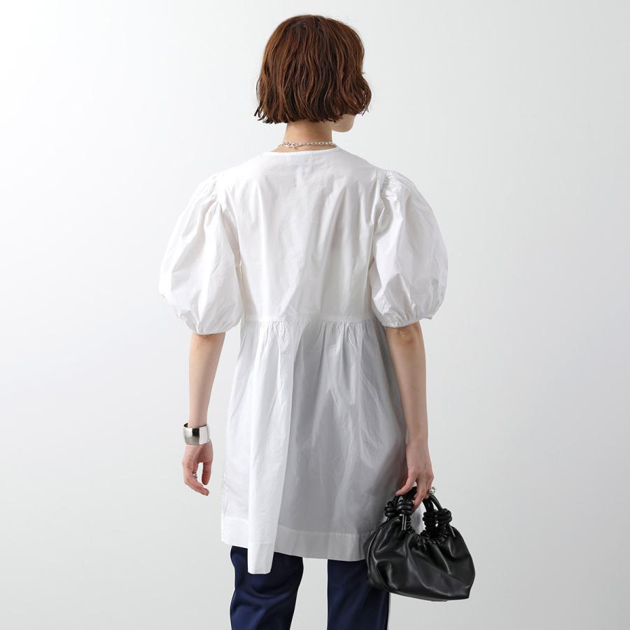 GANNI（ガニー） ワンピース Cotton Poplin Tie String Mini Dress