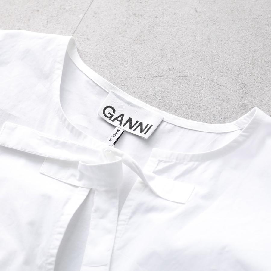 GANNI（ガニー） ワンピース Cotton Poplin Tie String Mini Dress