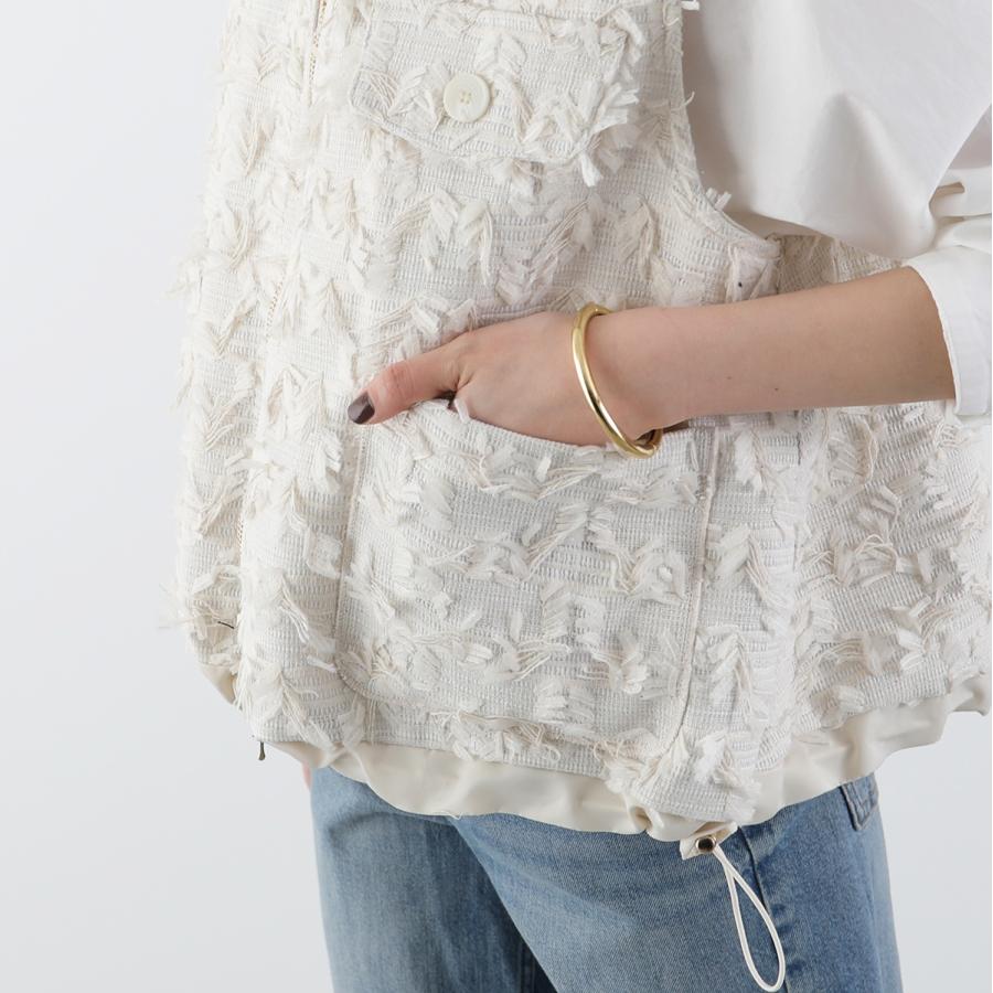 Eimee Law エイミーロウ ツィードリボンジャガード ドロストジレ