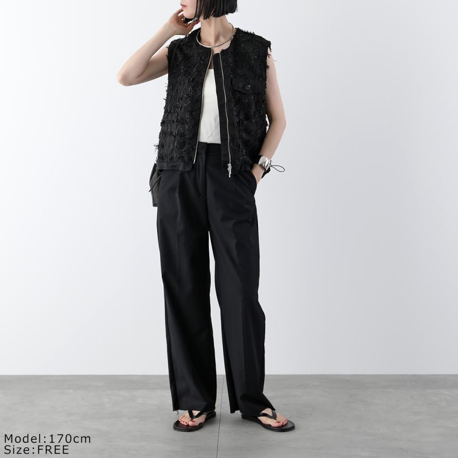 ポム子　Eimee Law おしゃれなツィードベスト デニム&ツィード MIXボタンベストジレ Eimee Law│Eimee Law