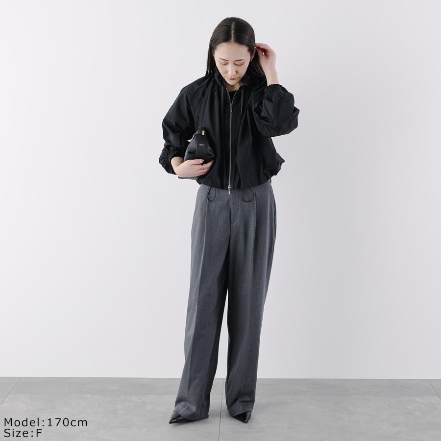 美品 MARILYN MOON ブルゾン 黒 ショート丈 春アウター Marilyn Moon（マリリンムーン） ブルゾン soft eco-leather blouson
