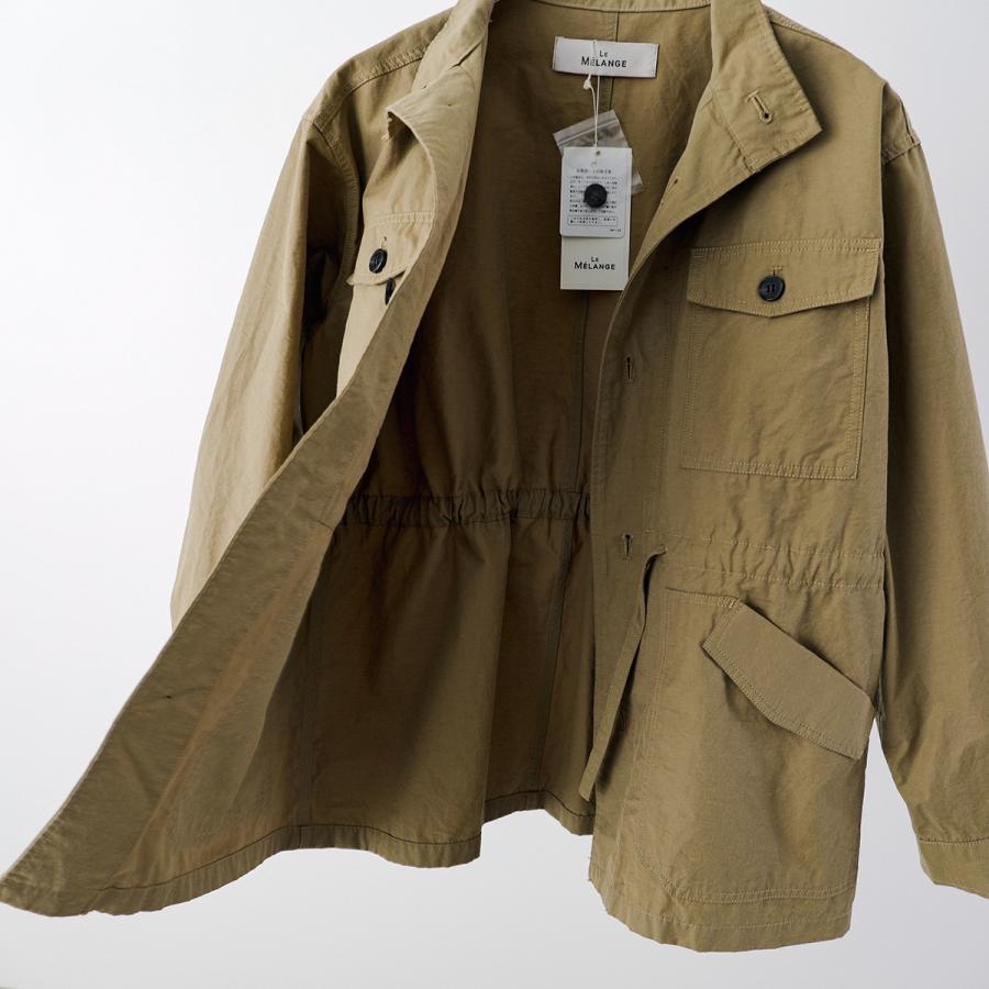 OUR ツイル素材のサファリジャケット ツイル素材のサファリジャケット