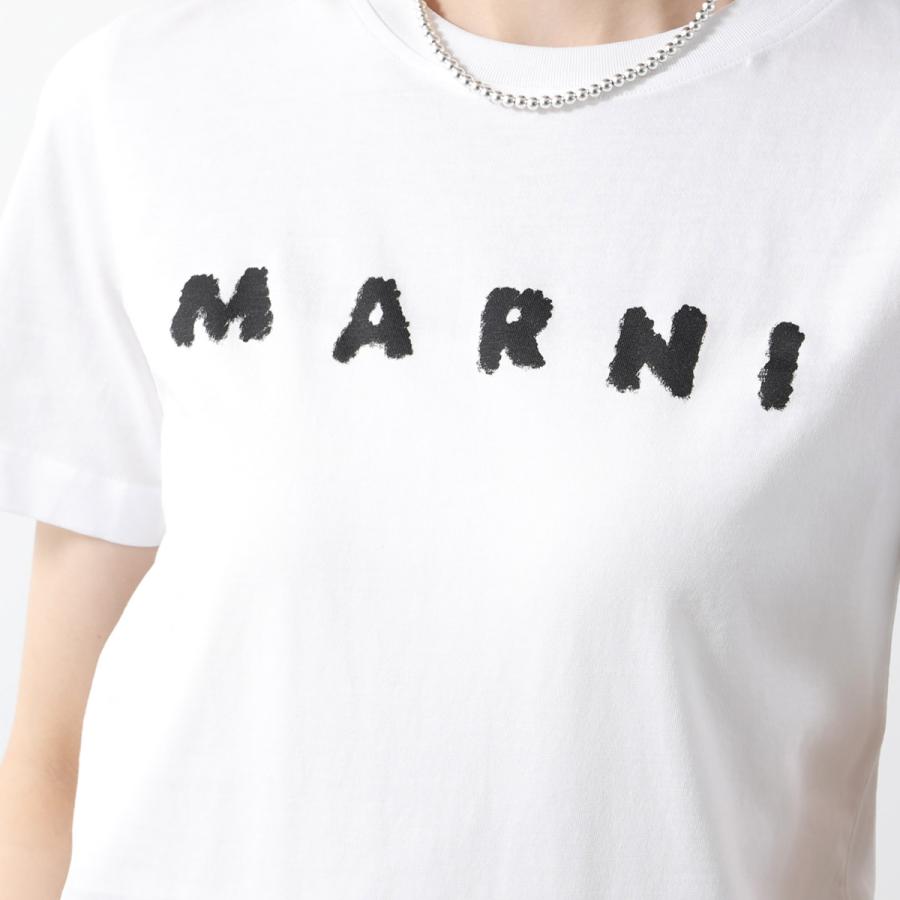 極美品☆MARNI マルニ 23SS THJE0263P1 コットン100％ ロゴプリント 半袖Ｔシャツ トップス イエロー 36 正規品 レディース MARNI（マルニ） 極美品☆MARNI 23SS THJE0263P1 コットン100％ ロゴ
