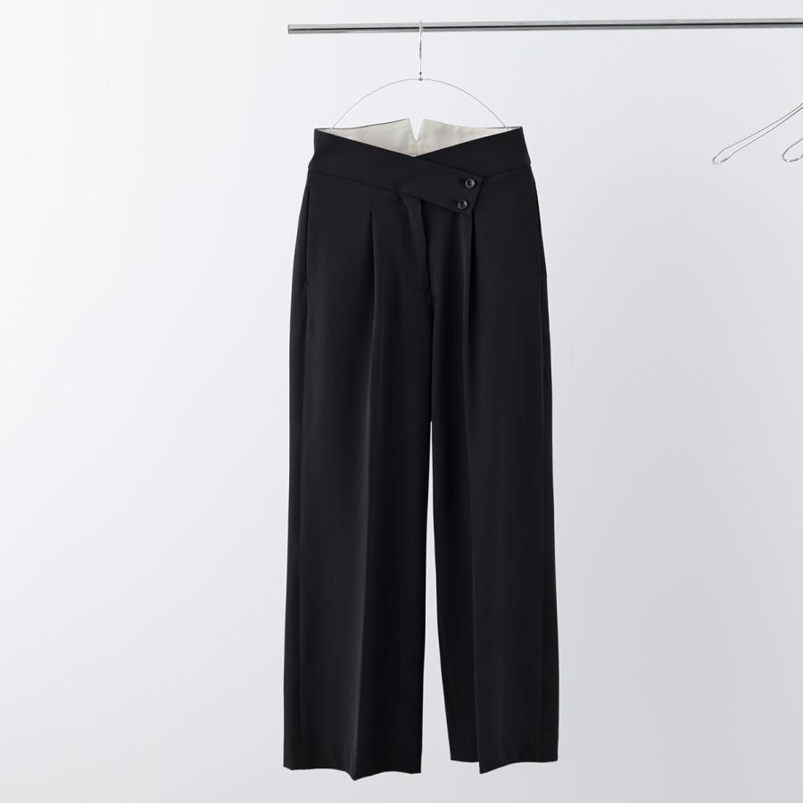 TWILL ツイル タックパンツ TW25129 レディース ウエストクロス ハイ