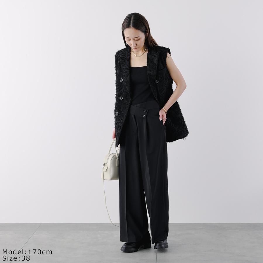 TWILL ツイル タックパンツ TW25129 レディース ウエストクロス ハイ