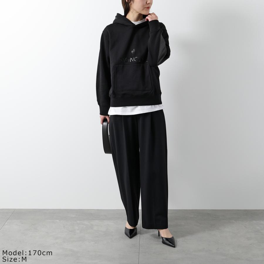 【美品】MONCLER セットアップ　ブラック パーカー Mサイズ 正規品　ロゴ MONCLER - モンクレール セットアップの通販 by chapi＊shop