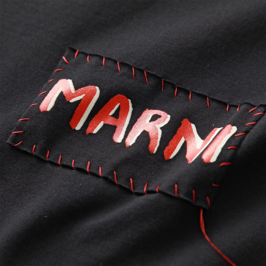 マルニ★MARNI ロゴ ロングスリーブT バイカラー カットソー ブラック M MARNI（マルニ） Tシャツ HUMU0325X1 UTC446 メンズ 長袖 カットソー