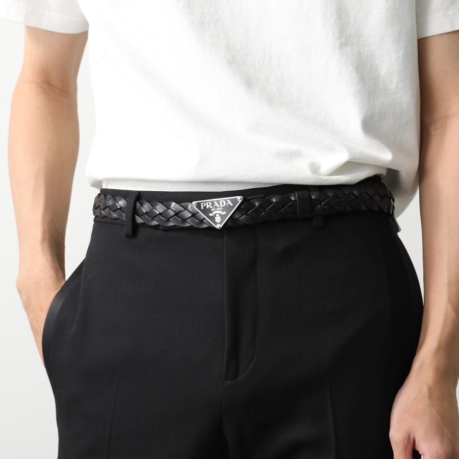 PRADA（プラダ） ベルト 2CS114 2A7P メンズ レザー エナメルメタル