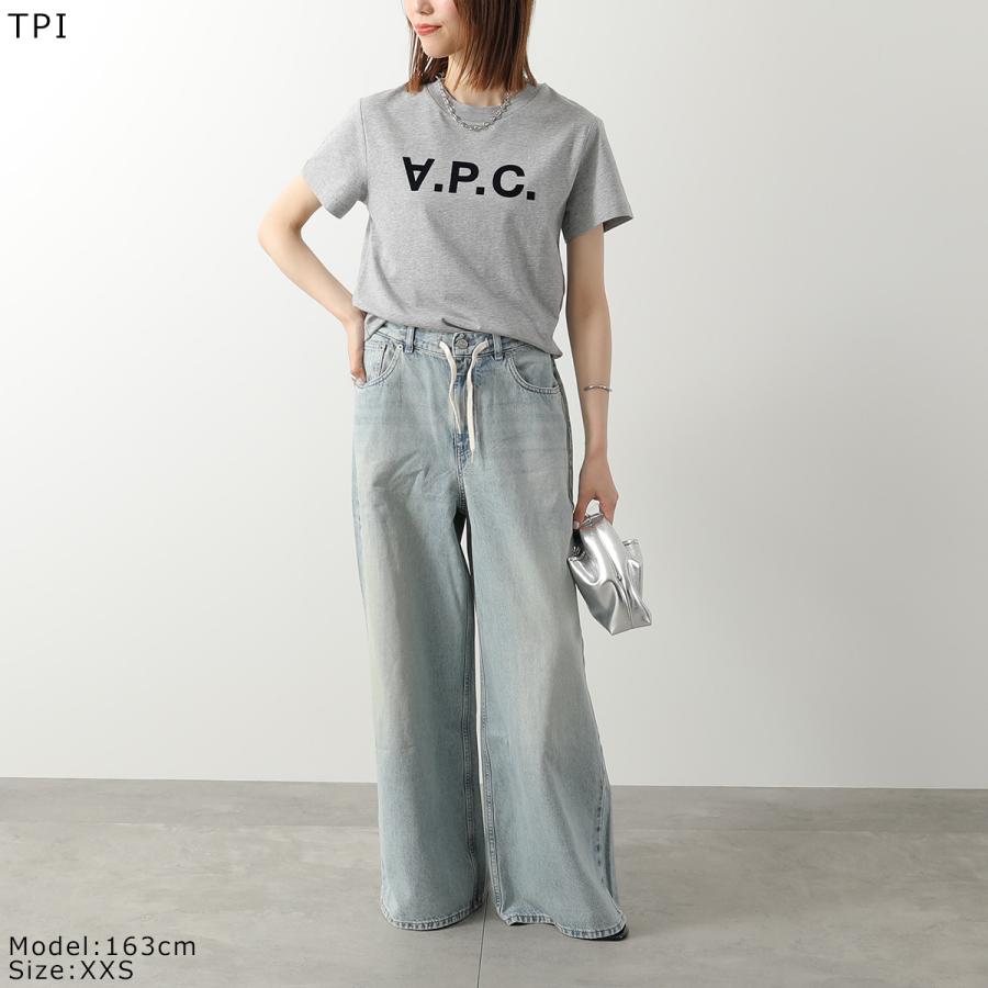 【新品】  A.P.C. / アーペーセー | ロゴ刺しゅう ハーフスリーブ ポケットTシャツ | S | ライトブルー | レディース A.P.C.（アーペーセー） A.P.C. VPC Tシャツ レディース 半袖