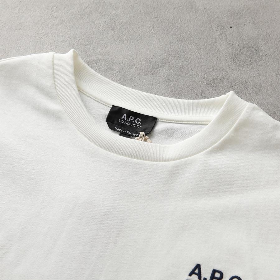 APC A.P.C. アーペーセー Tシャツ COHBU M26388 レディース  半袖 カットソー コットン ロゴ 刺繍 クルーネック ロゴTの画像