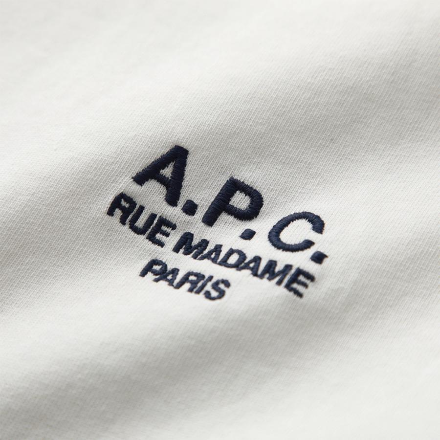 APC A.P.C. アーペーセー Tシャツ COHBU M26388 レディース  半袖 カットソー コットン ロゴ 刺繍 クルーネック ロゴTの画像