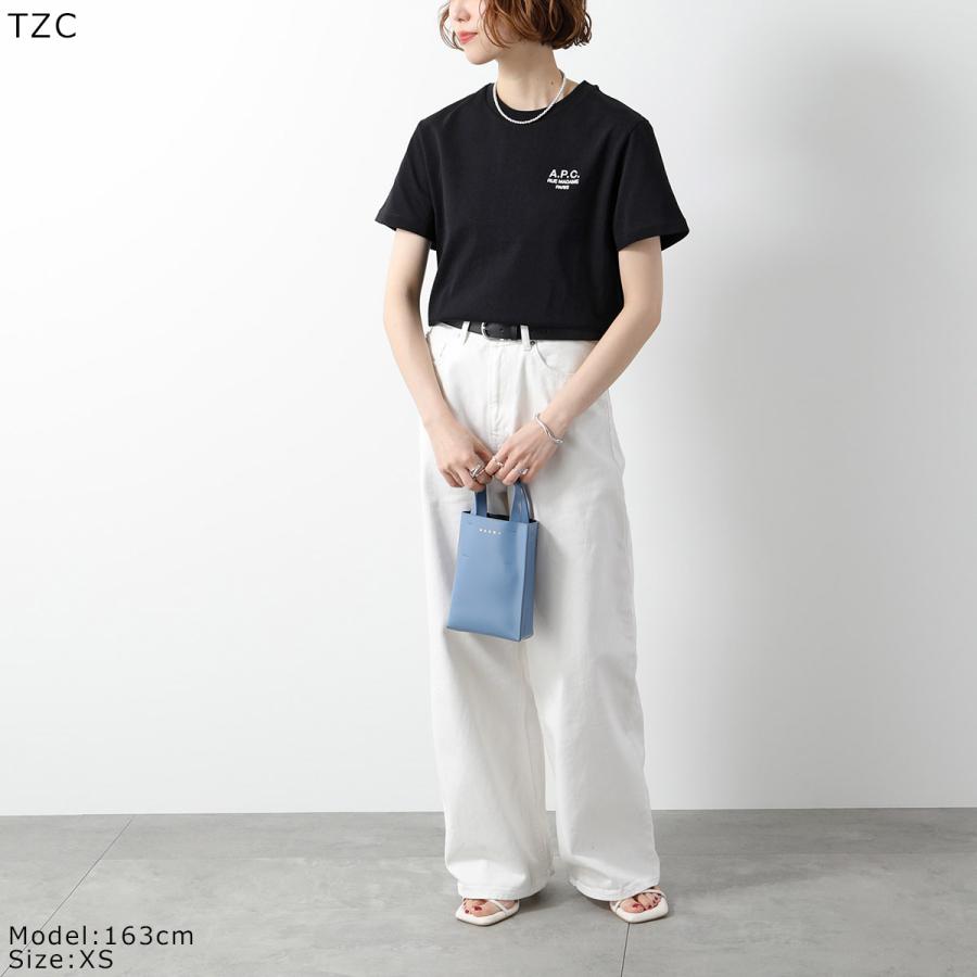 APC A.P.C. アーペーセー Tシャツ COHBU M26388 レディース  半袖 カットソー コットン ロゴ 刺繍 クルーネック ロゴTの画像