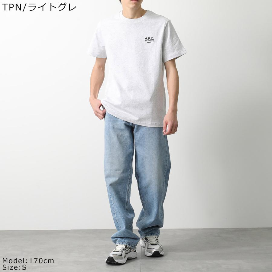 APC A.P.C. アーペーセー Tシャツ COHBU M26388 メンズ 半袖 カットソー コットン ロゴ 刺繍 クルーネック ロゴT カラー4色の画像