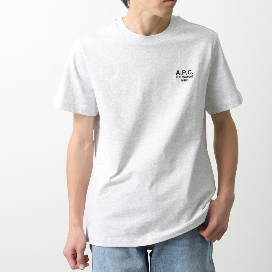 APC A.P.C. アーペーセー Tシャツ COHBU M26388 メンズ 半袖 カットソー コットン ロゴ 刺繍 クルーネック ロゴT カラー4色の画像