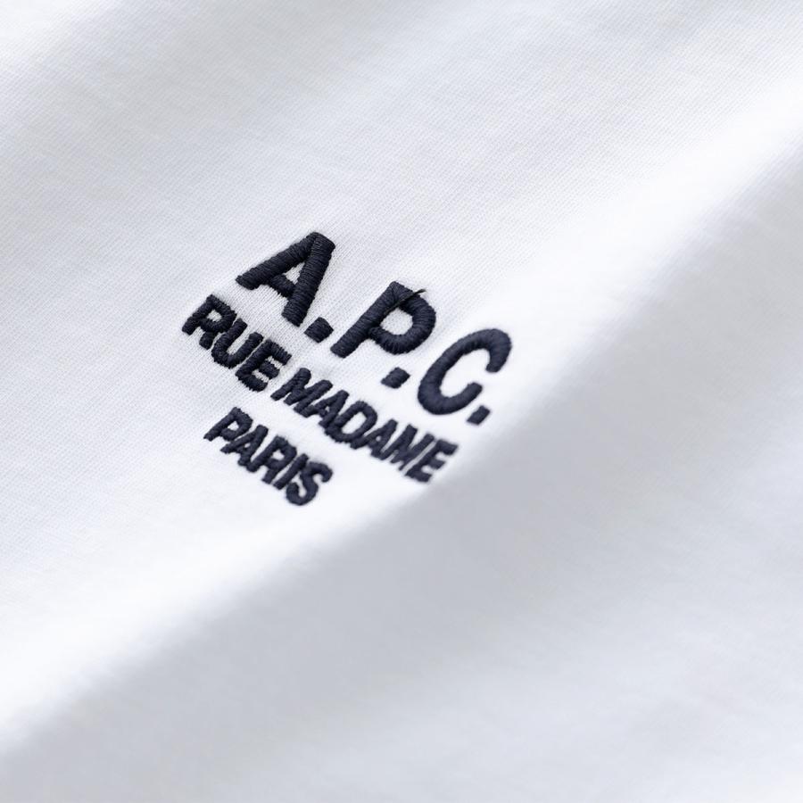 APC A.P.C. アーペーセー Tシャツ Boxy Rue Madame COHBM F26389 レディース 半袖 カットソー コットン ロゴ 刺繍 クルーネック ロゴTの画像