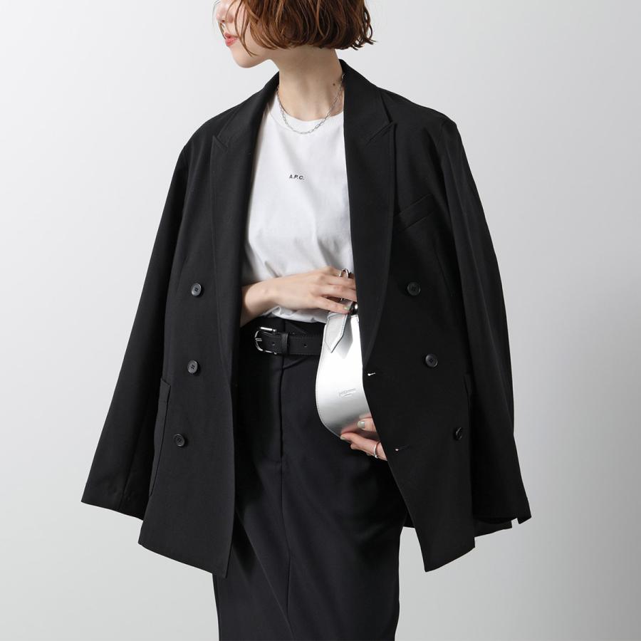APC A.P.C. アーペーセー Tシャツ COHBW F26387 レディース 半袖 カットソー コットン クルーネック ちびロゴT ショート丈 カラー2色の画像