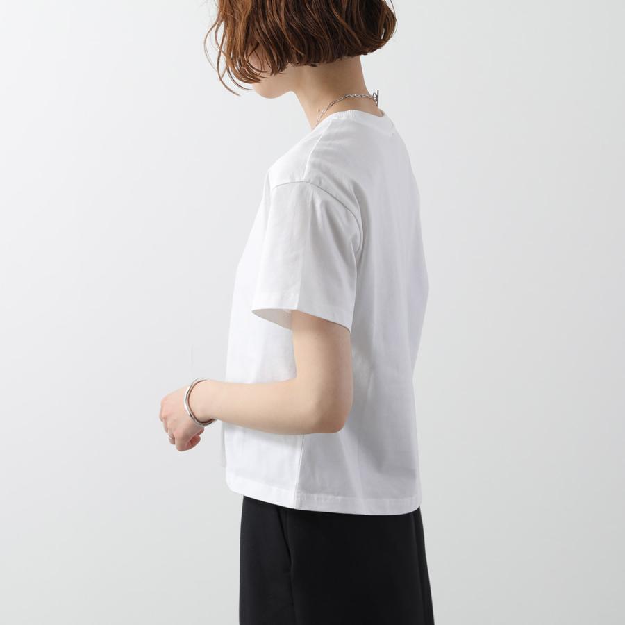 APC A.P.C. アーペーセー Tシャツ COHBW F26387 レディース 半袖 カットソー コットン クルーネック ちびロゴT ショート丈 カラー2色の画像