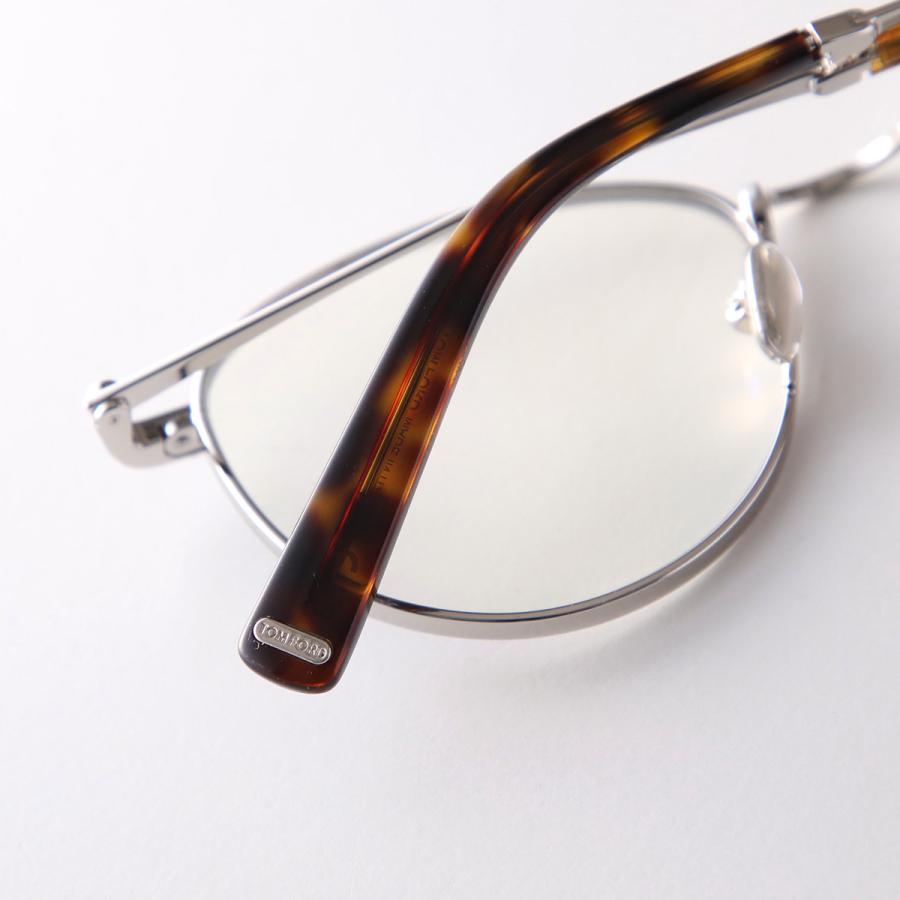 トムフォード サングラス TF5749-B ブルーレンズ シルバー 鼈甲 TOM FORD（トムフォード） メガネ FT5749-B TF5749-B メンズ ボストン