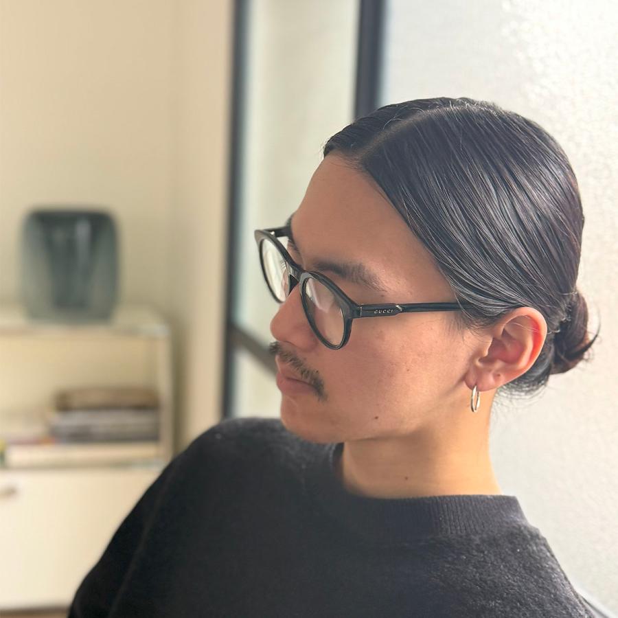 GUCCI（グッチ） メガネ GG1822O メンズ ボストン型 ロゴ 黒縁 セル