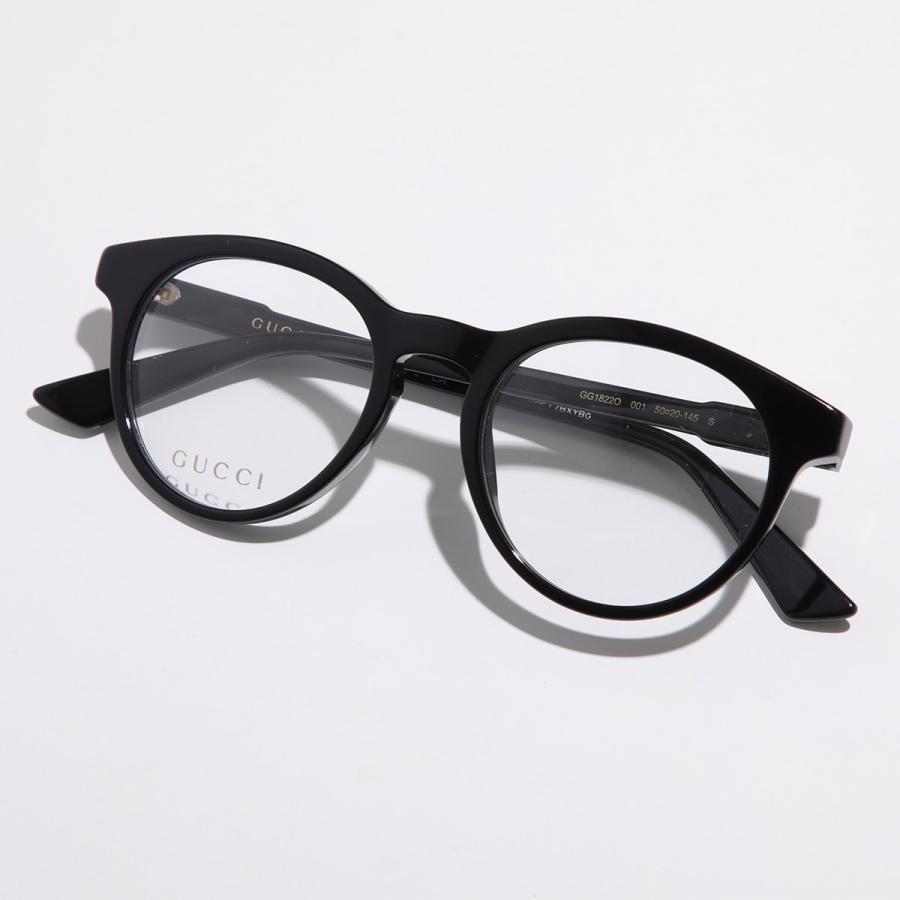 GUCCI グッチ メガネ GG1822O レディース ボストン型 ロゴ 黒縁 アイ 