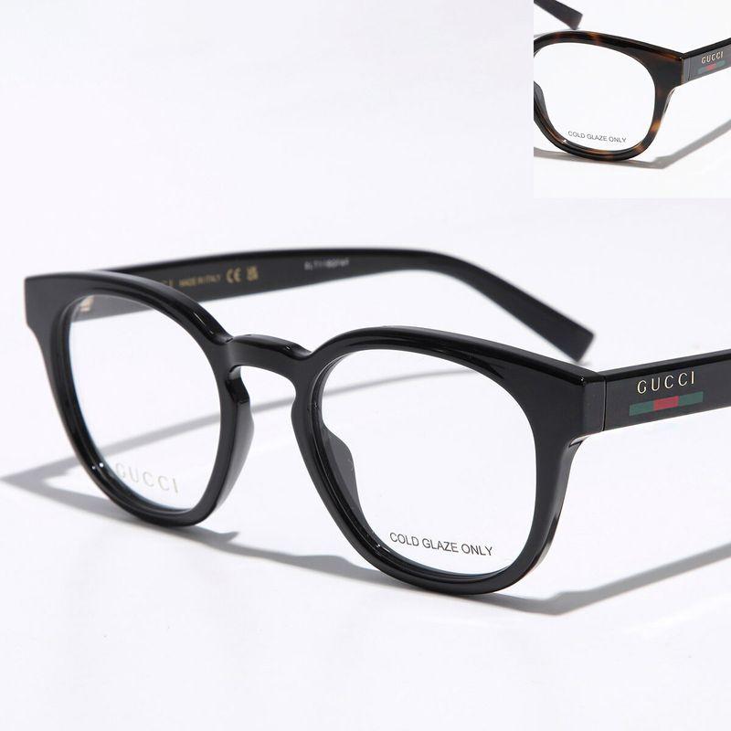 GUCCI（グッチ） メガネ GG1859O メンズ ウェリントン型 ロゴ 黒縁
