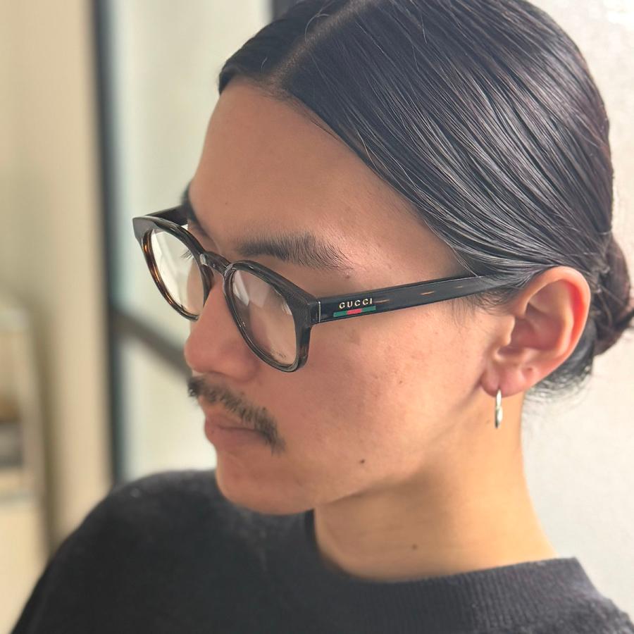 GUCCI（グッチ） メガネ GG1859O メンズ ウェリントン型 ロゴ 黒縁