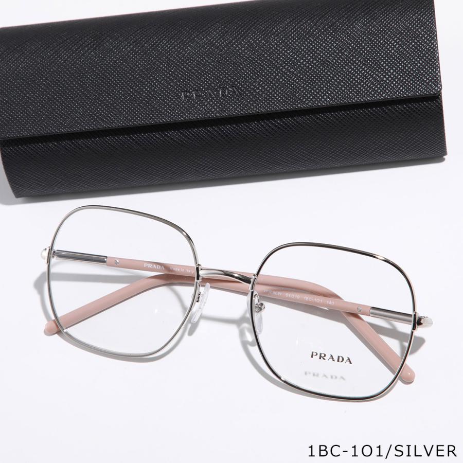 PRADA プラダ メガネ VPR 56W レディース スクエア型 メタルフレーム  