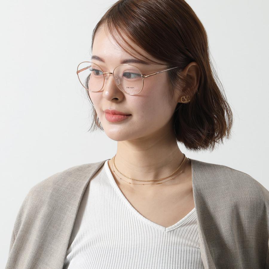 PRADA（プラダ） メガネ VPR 55W レディース ラウンド型 細フレーム
