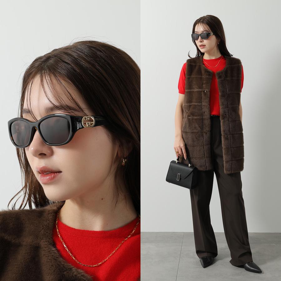 GUCCI（グッチ） サングラス GG1826SK レディース スクエア型 ダブルG