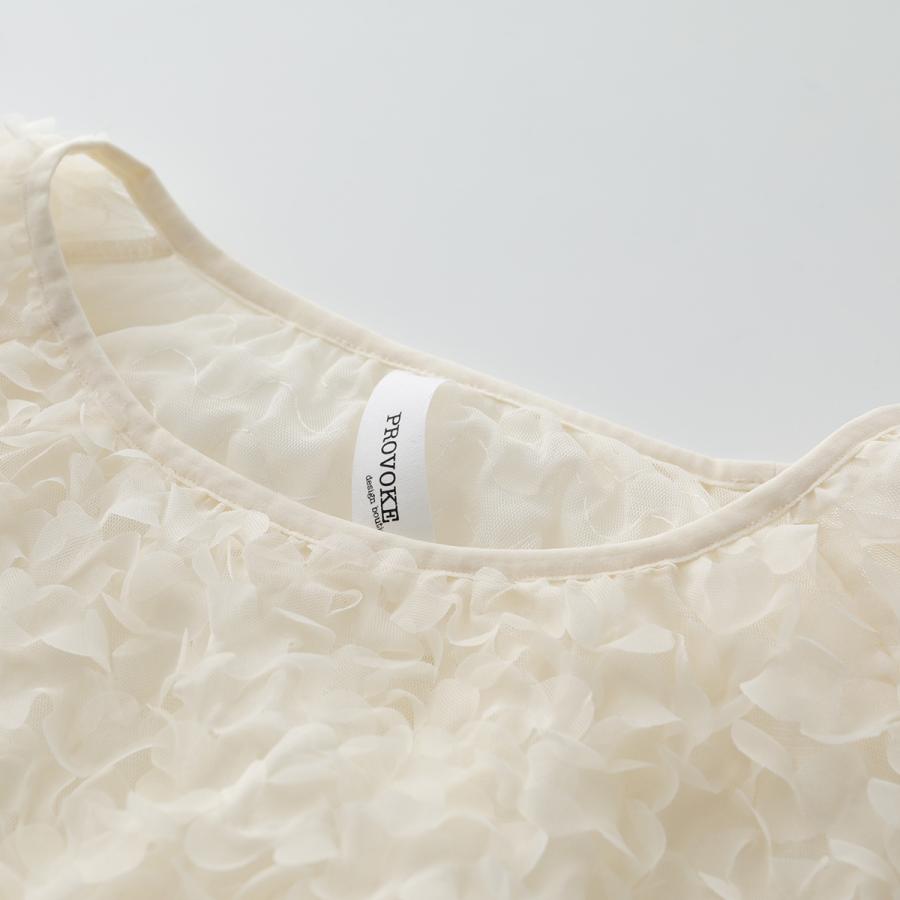 PROVOKE プロヴォーク プルオーバー PV-010067 petal motif cropped 