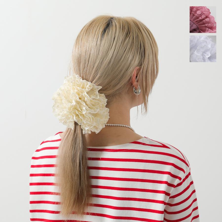 Good Squish フリルヘアバンド ホワイト GOOD SQUISH（グッド スクイッシュ） グッド スクイッシュ シュシュ