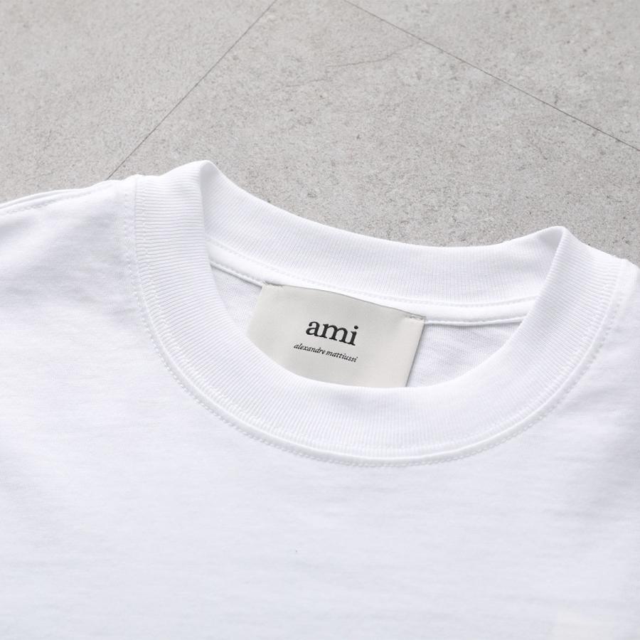 ami paris アミパリス Tシャツ BFUTS035.724 レディース Ami de Coeur 半袖 クルーネック カットソー ハートロゴ 刺繍 コットン カラー4色の画像