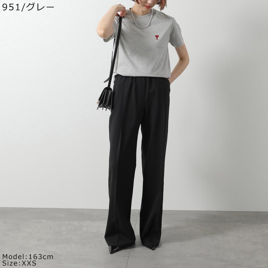 ami paris アミパリス Tシャツ BFUTS035.724 レディース Ami de Coeur 半袖 クルーネック カットソー ハートロゴ 刺繍 コットン カラー4色の画像