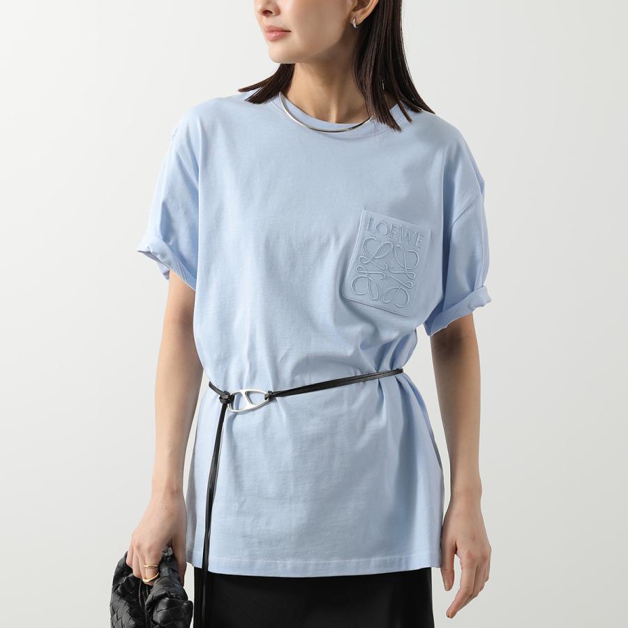LOEWE ロエベ Tシャツ H526Y22XBC メンズ 半袖 カットソー コットン 胸ポケット クルーネック アナグラム ロゴ 刺繍 カラー3色の画像