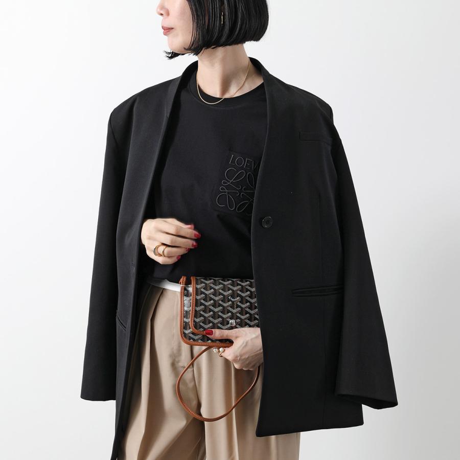 LOEWE ロエベ Tシャツ H526Y22XBC メンズ 半袖 カットソー コットン 胸ポケット クルーネック アナグラム ロゴ 刺繍 カラー3色の画像