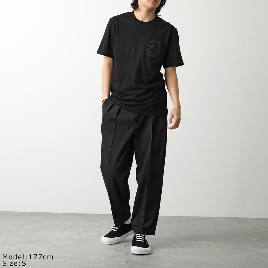 LOEWE ロエベ Tシャツ H526Y22XBC レディース 半袖 カットソー コットン 胸ポケット クルーネック アナグラム ロゴ 刺繍 カラー2色の画像