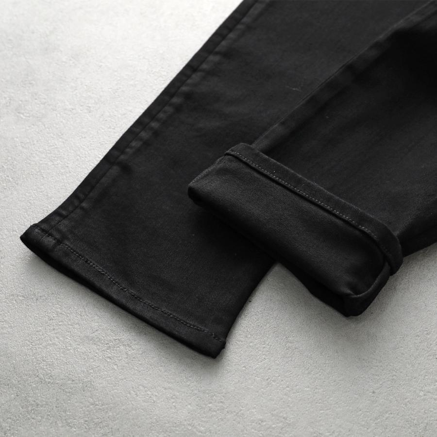EMPORIO ARMANI エンポリオアルマーニ ジーンズ 5 POCKETS PANT 8N1J11 1DHDZ メンズ スリム フィット イーグル ロゴ 0005 DENIM NEROの画像