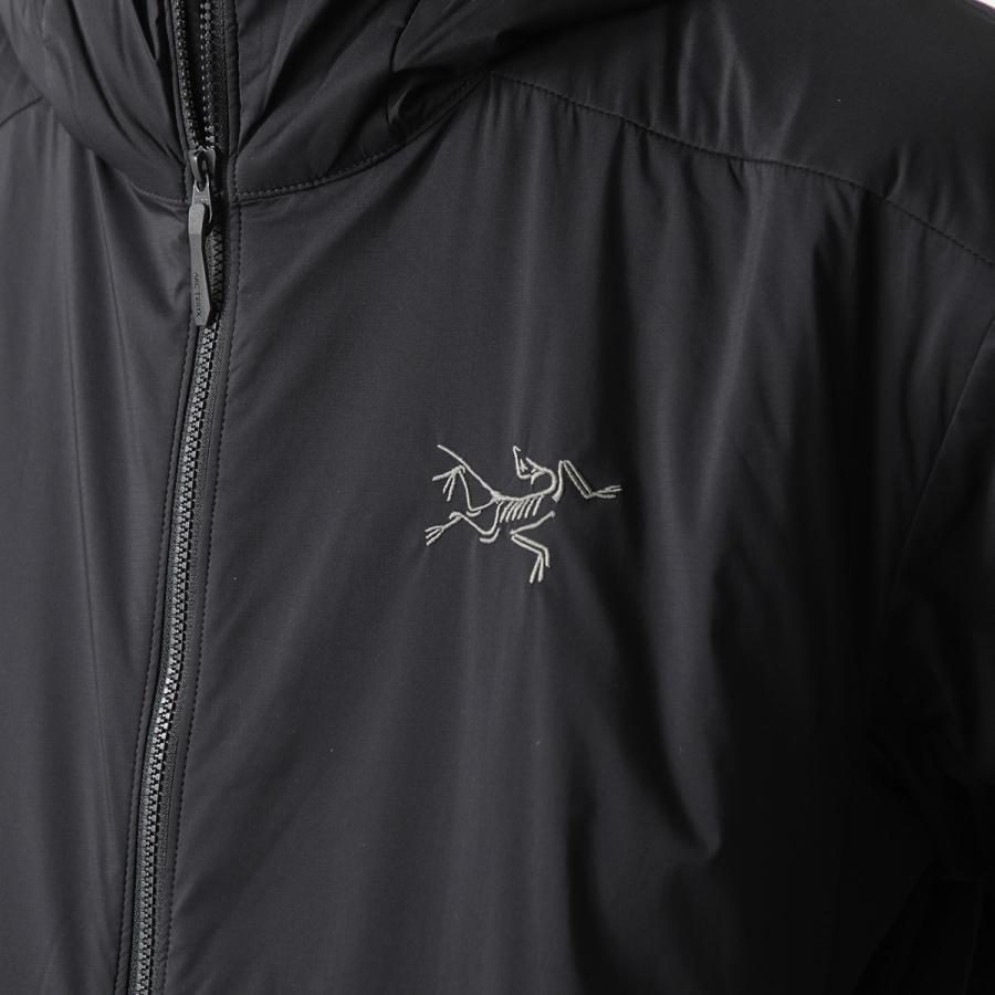 ARC'TERYX アークテリクス 中綿ジャケット Atom Hoody M アトム フーディ X000009556 メンズ 撥水 フード付き ロゴ刺繍 ナイロン Blackの画像