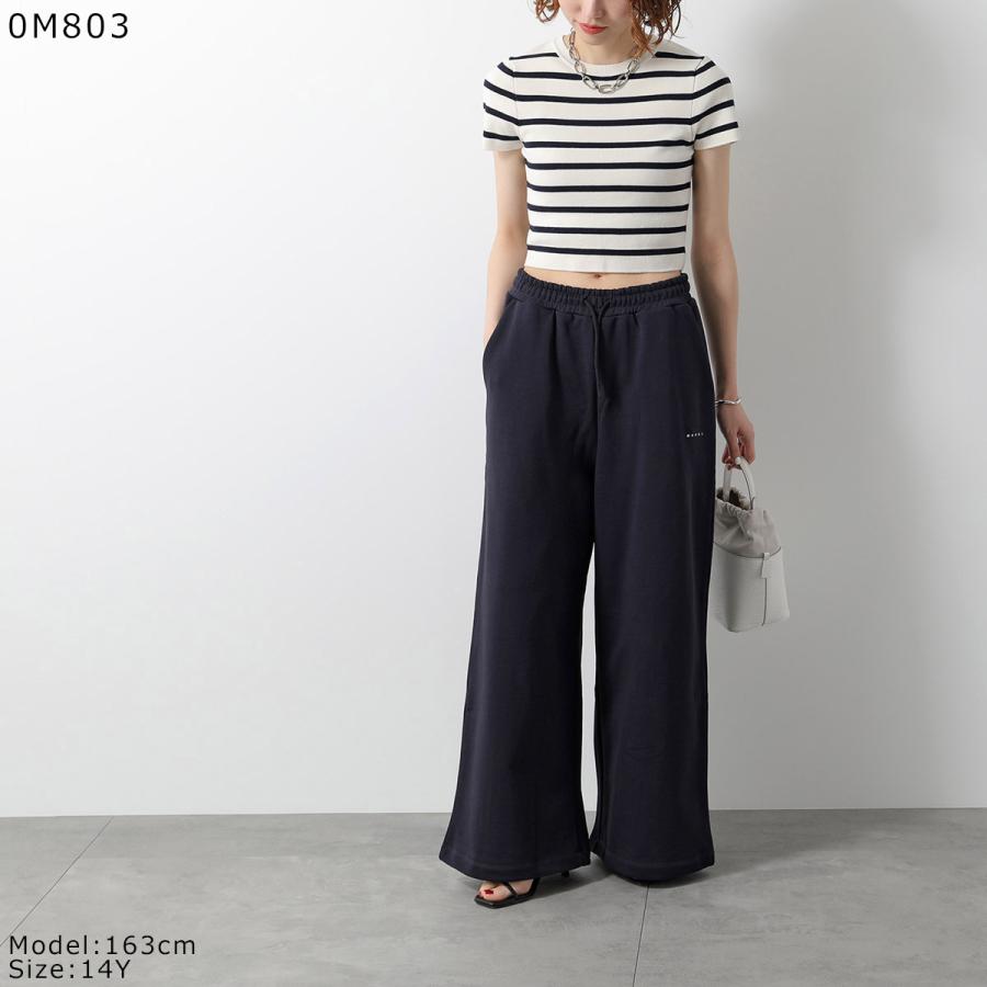 MARNI KIDS マルニ キッズ スウェットパンツ M01432 M00V0 レディース ガールズ ワイドパンツ コットン ロゴ カラー2色_4