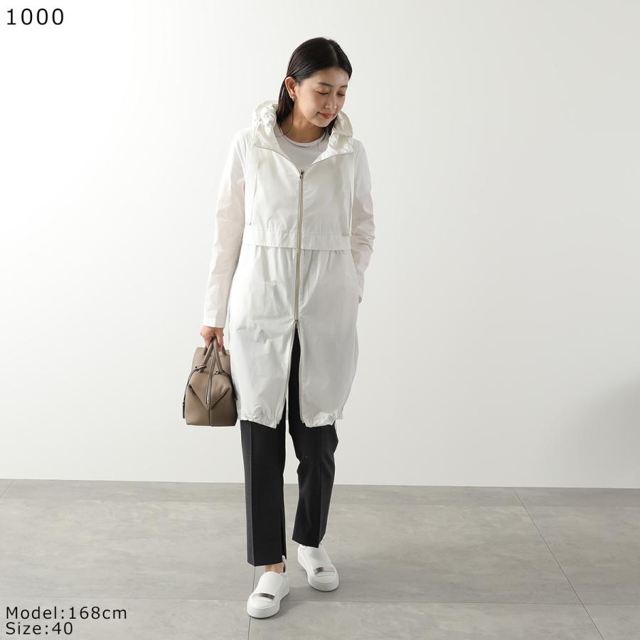 美品 ヘルノ リバーシブル フード付きナイロン春コート40 グレージュ/ブラック 中古・古着通販】HERNO (ヘルノ) リバーシブルナイロンロングコート
