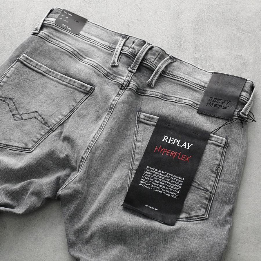 Rayban&REPLAY ANBASS Hyperflex デニム 29 スリムフィットANBASS HYPERFLEX DUST ブルーストレッチデニム