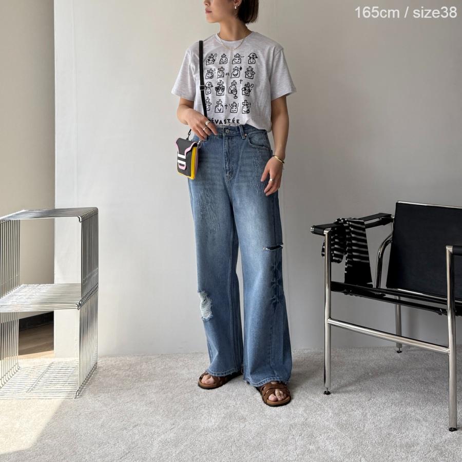 YENN イエン ジーンズ HIGH DAMAGED WIDE PT Y251-31001 レディース